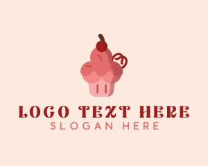 Cherry Cupcake Dessert logo