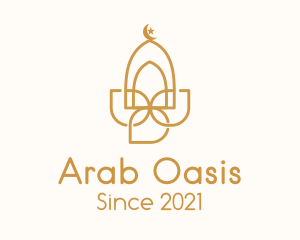 Muslim Mosque Arch logo design