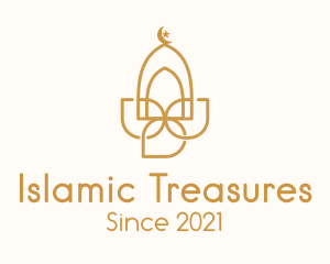 Muslim Mosque Arch logo design