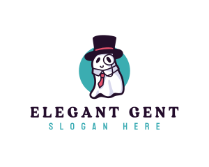 Hat Ghost Gentleman logo design