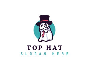 Hat Ghost Gentleman logo design