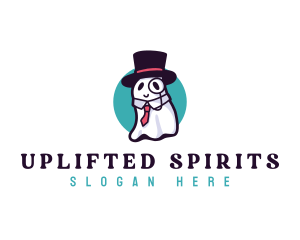 Hat Ghost Gentleman logo design