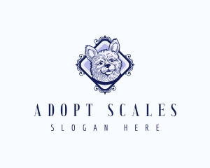 Cute Dog Grooming logo design