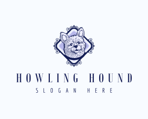 Cute Dog Grooming logo design