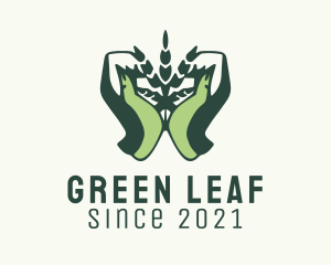 Green Hand Weed  logo design