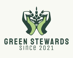 Green Hand Weed  logo design