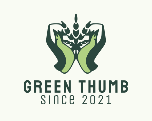 Green Hand Weed  logo design