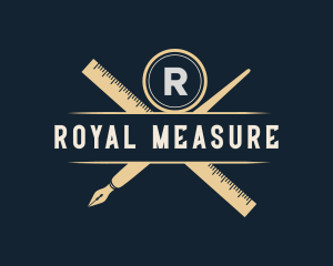 Calligraphy Pen Ruler logo design