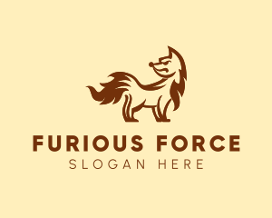 Angry Fox Animal  logo design