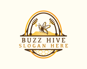 Honey Bee Hive logo design