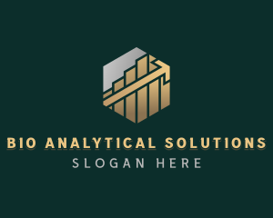 Financial Analytics Graph logo design