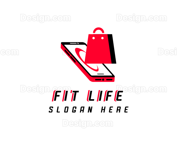 Smartphone Shopping Retail Logo
