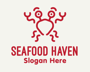 Red Crab Seafood logo design