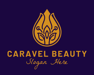 Flower Beauty Oil  logo design