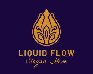 Flower Beauty Oil  logo design