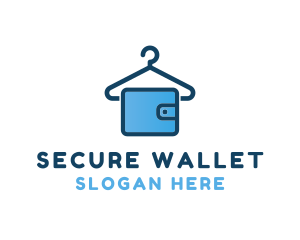 Blue Hanger Wallet logo design