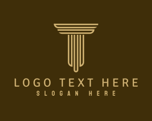 Ancient Column Letter T logo