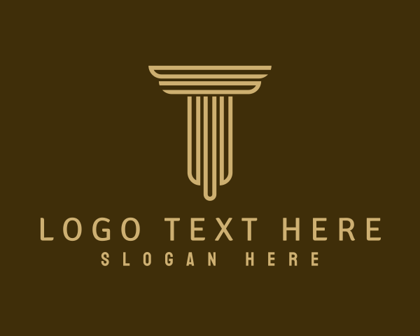 Ancient Column Letter T logo