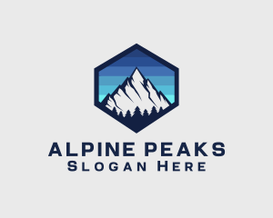 Peak Mountain Camping logo design