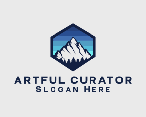 Peak Mountain Camping logo design