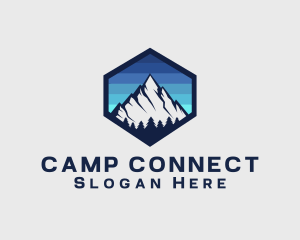 Peak Mountain Camping logo design