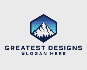 Peak Mountain Camping logo design