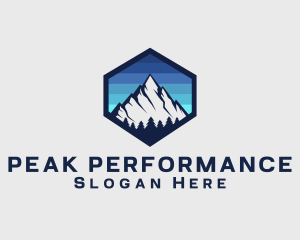 Peak Mountain Camping logo design