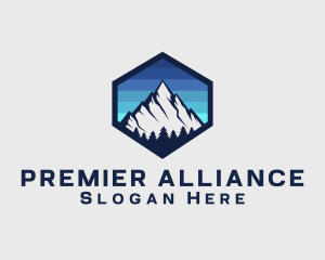 Peak Mountain Camping logo design