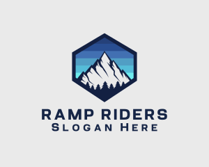 Peak Mountain Camping logo design