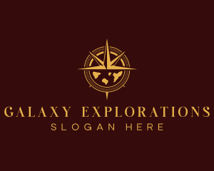 Compass Map Navigation logo design