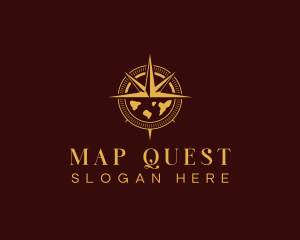 Compass Map Navigation logo design