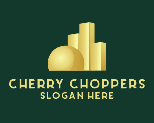 Gold Sphere Graph logo design