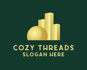 Gold Sphere Graph logo design