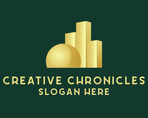 Gold Sphere Graph logo design