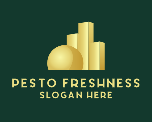 Gold Sphere Graph logo design