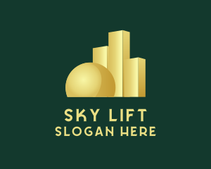 Gold Sphere Graph logo design