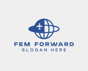 Logistics Plane Forwarding logo design