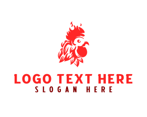 Flaming Rooster Barbecue  logo