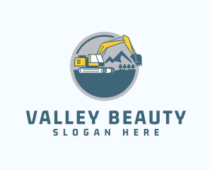 Forest Mining Excavator logo design