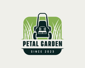 Lawn Mower Grass Landscaping logo design