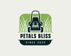 Lawn Mower Grass Landscaping logo design