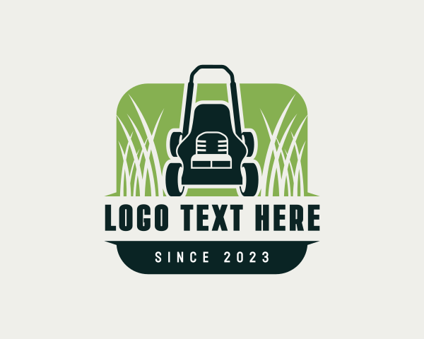 Grass Cutting logo example 3