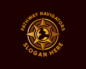 Compass Globe Navigation logo design