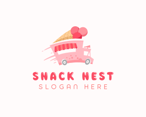 Creamery Food Truck logo design