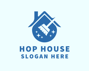 Broom Sweeper House logo design