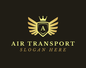 Aviation Crown Insignia logo design