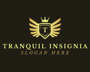 Aviation Crown Insignia logo design