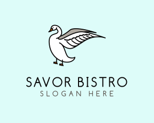 Swan Bird Wings Logo