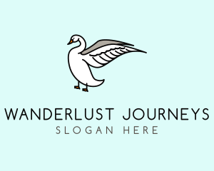 Swan Bird Wings Logo