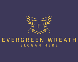 Luxury Star Wreath Shield  logo design